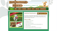 Desktop Screenshot of amberleykennels.com
